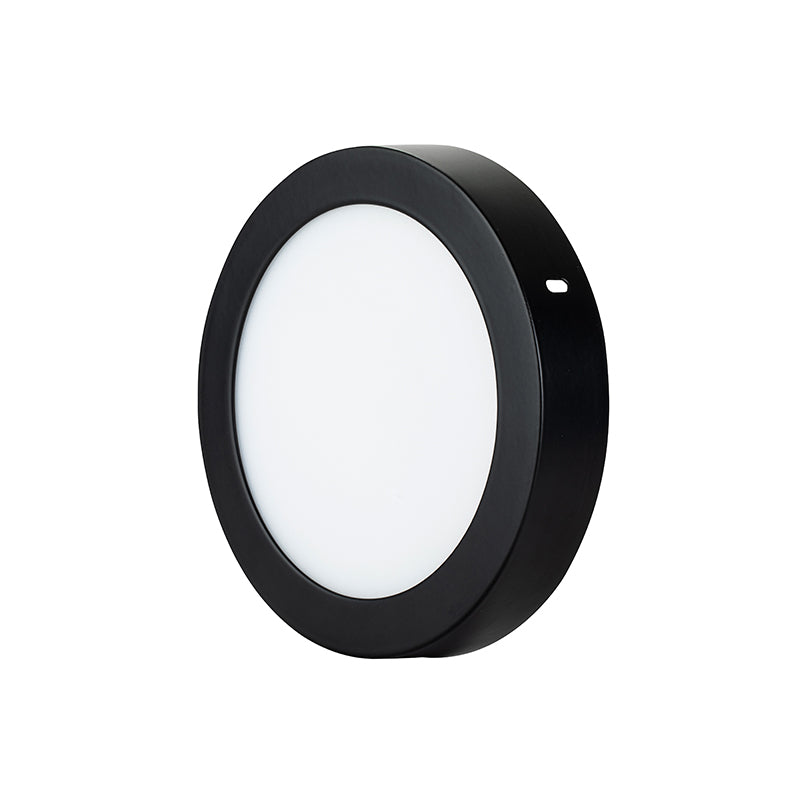 PANEL LED ECO NEGRO SOBREPUESTO REDONDO 6W