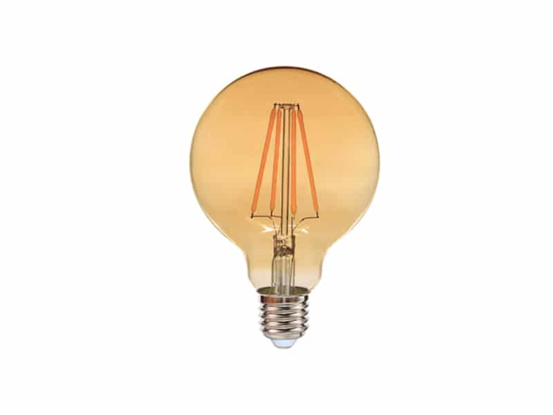 Ampolleta LED Filamento G80 4W E27 | Iluminación Decorativa Profesional