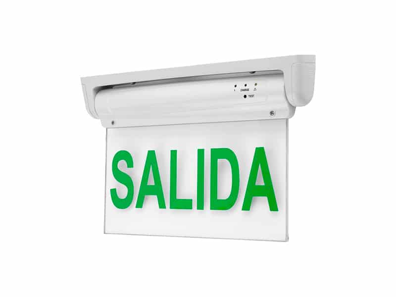 LUZ LED DE EMERGENCIA TRANSPARENTE CON FOTO SALIDA
