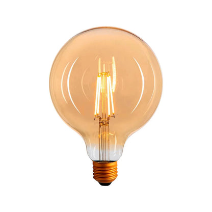 Ampolleta LED E27 Globo G125 Filamento 6W Luz Cálida Ámbar (Dimmable)