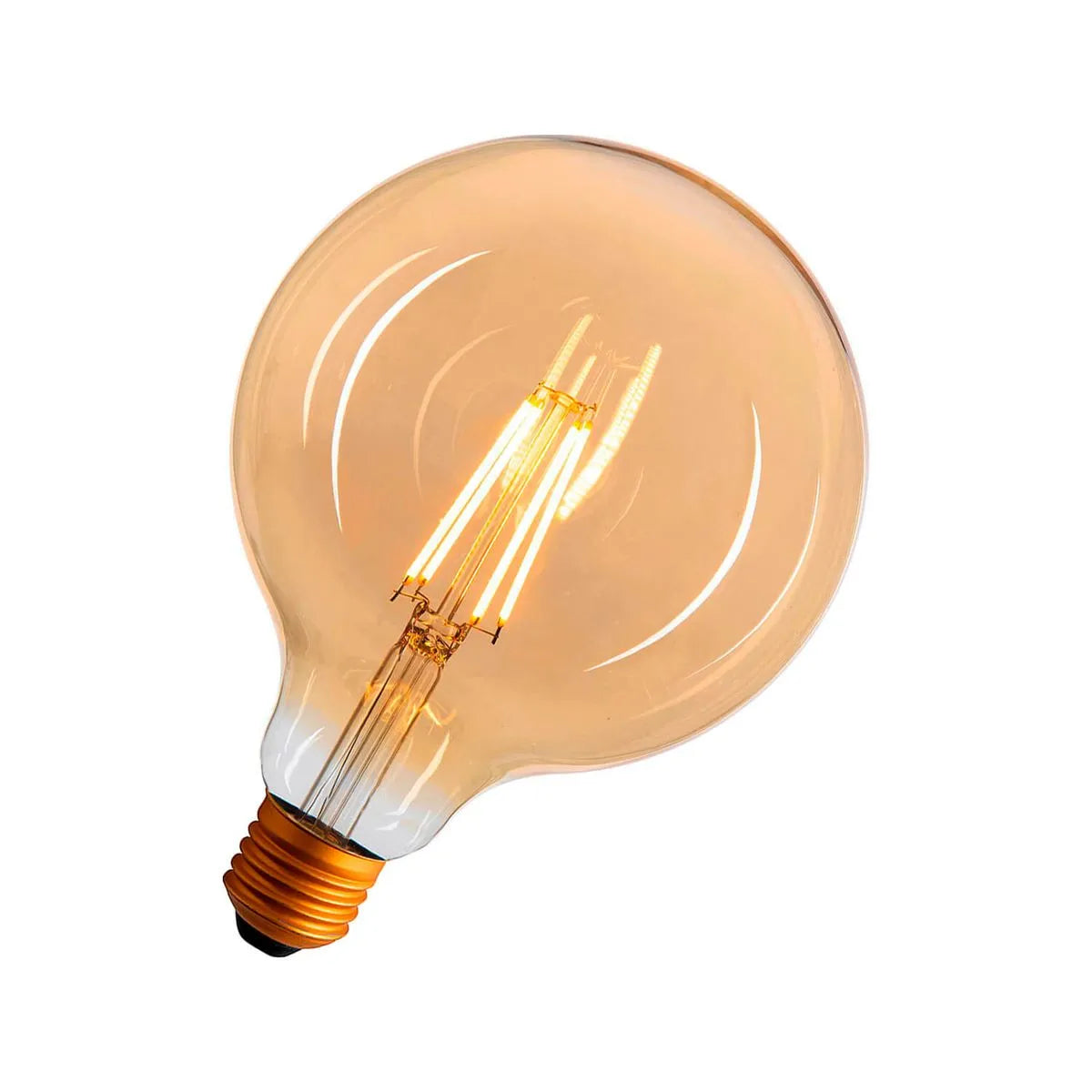 Ampolleta LED E27 Globo G125 Filamento 6W Luz Cálida Ámbar (Dimmable)