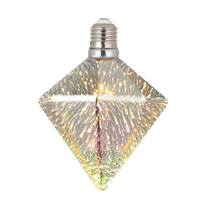 Ampolleta LED 3D Diamante 3W RGB E27 | Iluminación Decorativa Premium