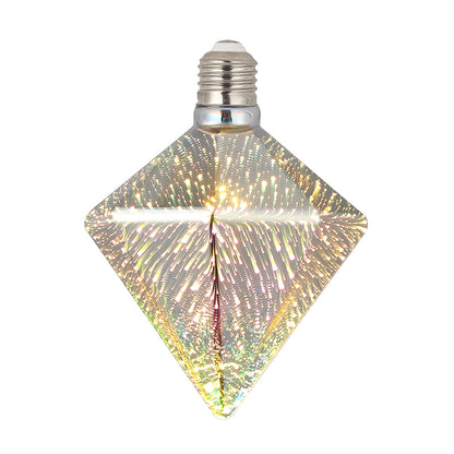 Ampolleta LED 3D Diamante 3W RGB E27 | Iluminación Decorativa Premium