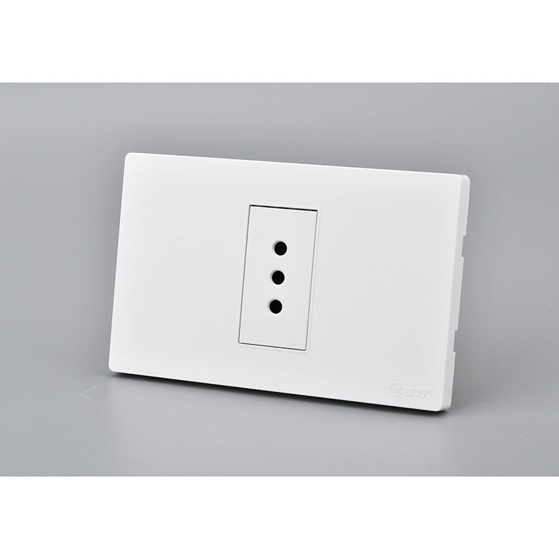 Tomacorriente Simple 10A Blanco para Instalaciones Eléctricas Interiores