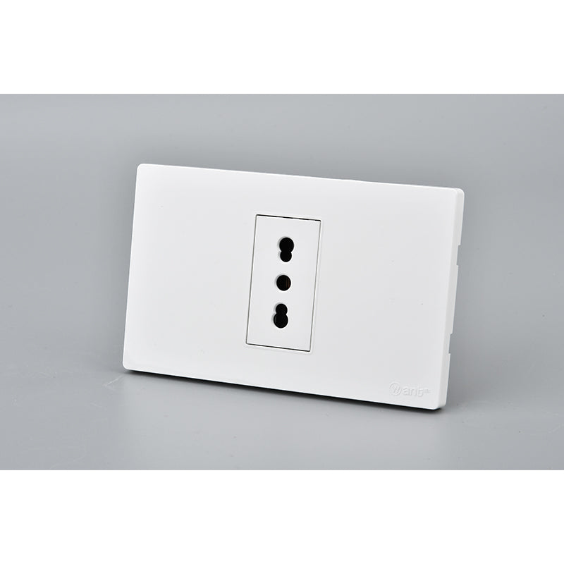 Tomacorriente Simple 16A Blanco para Instalaciones Eléctricas Interiores