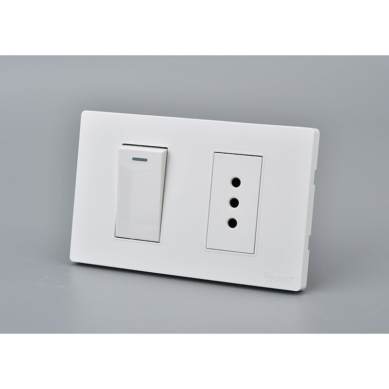 Interruptor con Tomacorriente Met 9/12 Certificado SEC para Instalaciones