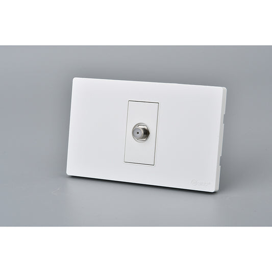 Toma TV Coaxial Met Blanco | Conectividad Interior Profesional