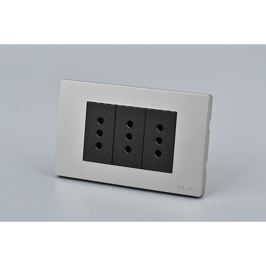 Tomacorriente Triple 16A MET G+N | Conexión Eléctrica Profesional