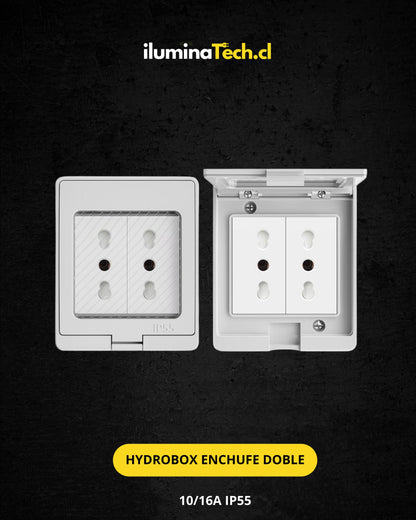 Enchufe Doble Estanco IP55 10/16A para Uso Exterior Profesional