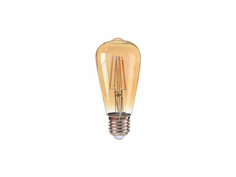 Ampolleta LED Filamento ST64 6W E27 | Iluminación Decorativa Profesional