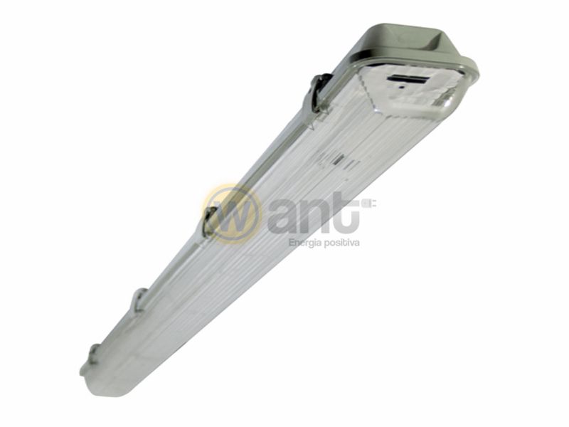 Estanco para Doble Tubo LED Transparente 120 cm