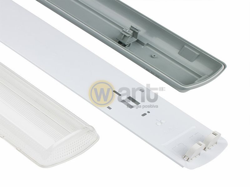 Estanco para Doble Tubo LED Transparente 120 cm